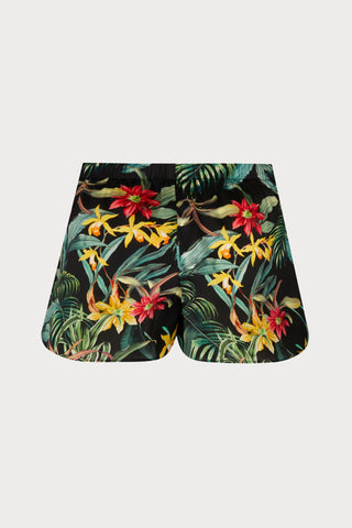 Fleurs Etoiles Silk Shorts