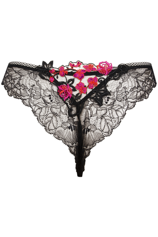 Lise Charmel L'Amour en Liberte Black Tanga Thong - French Knickers
