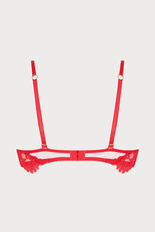 Lise Charmel - Désirs de Venise Red Vertical Seam Half Cup Bra - back