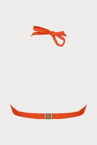 Sillage Couture Triangle Bikini Top Orange