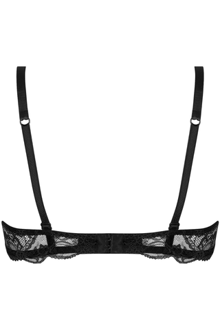 Iconic Lise Charmel Soir de Venise half cup bra in black lace - back detail