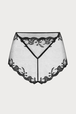 Splendeur Soie Black High Waist Brief
