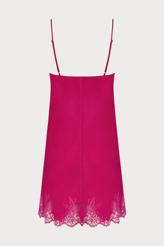Splendeur Soie Raspberry Pink Silk Nightdress