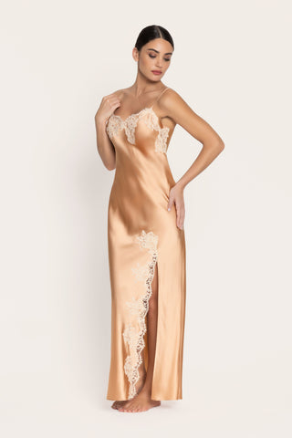 Lise Charmel Peach Silk Long Nightie Splendeur Soie