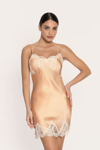 Lise Charmel Splendeur Soie Peach Silk Satin Nightdress