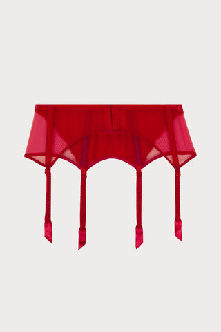 Splendeur Soie Rouge Suspender Belt, Size S (UK 10)