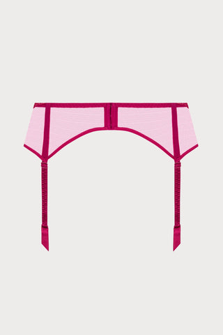 Splendeur Soie Raspberry Suspender Belt