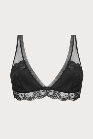 Splendeur Soie Black Wireless Triangle Bra