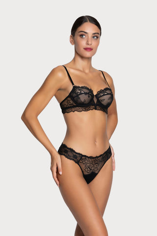 Sublime En Dentelle Black Half Cup Bra