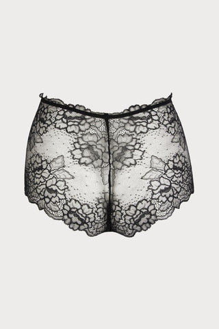 Sublime En Dentelle Black High Waist Shorty
