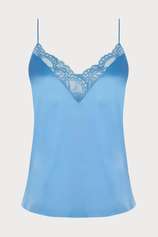 Sublime En Dentelle Silk Camisole in Blue