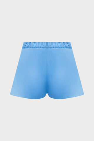 Sublime En Dentelle Silk Shorts in Blue, Size XS