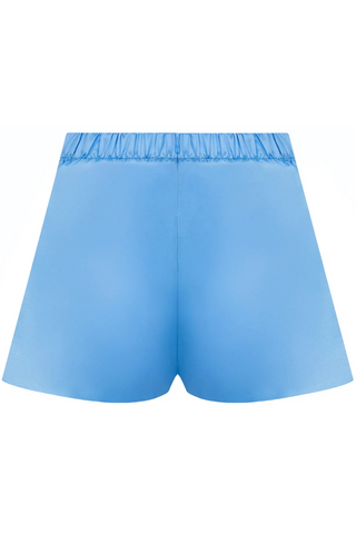 Lise Charmel Blue Silk Short Sublime En Dentelle - Silk Nightwear