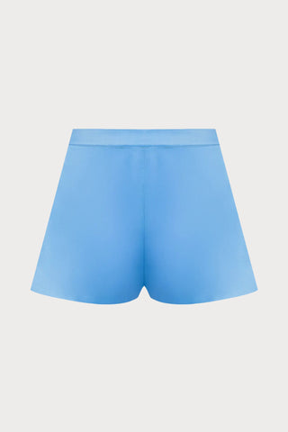Sublime En Dentelle Silk Shorts in Blue