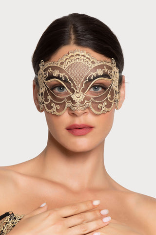 Lise Charmel Sublime En Or Black & Gold Embroidered Eye Mask - Naughty Knickers