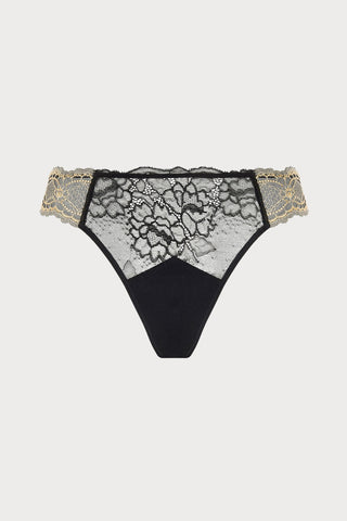 Sublime En Or Black & Gold Thong