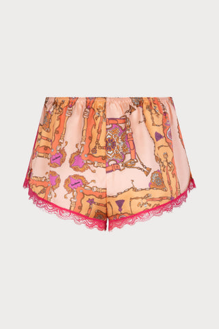 Apollo Satin Pyjama Shorts Pink, Size L (UK 12)