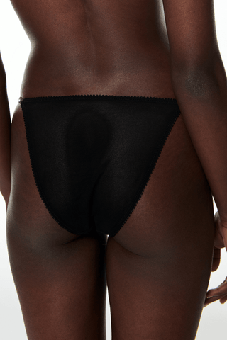 Love Stories Clio Mesh Brief with Rhinestones in Black