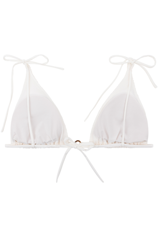 Love Stories Jolly Triangle Bikini Top Off White