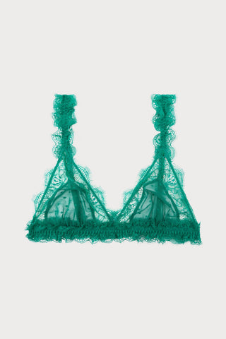 Love Lace Green Triangle Bralette, Size UK 36C-36D