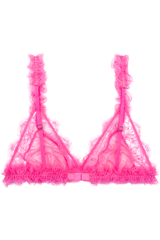 Love Stories Love Lace Triangle Bralette Hot Pink