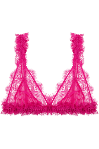 Lace top bralette pink