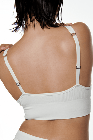 Love Stories Posey Unpadded Bralette Off White