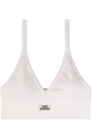 Love Stories Posey Unpadded Bralette Off White