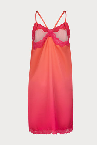 Willow Pink & Orange Satin Slip Dress