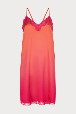 Willow Pink & Orange Satin Slip Dress