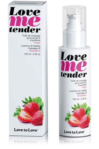 Love to Love Love Me Tender Warming Massage Oil Strawberry