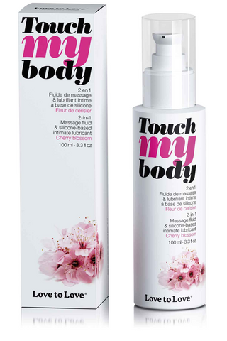 Love to Love Touch My Body Massage & Lubricant Cherry Blossom 100ml