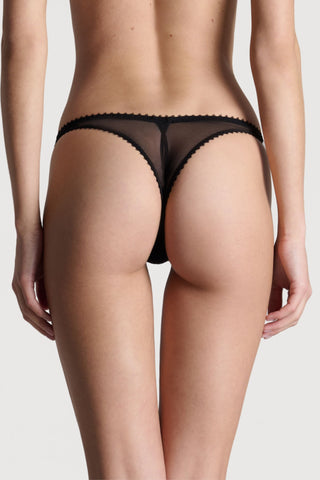 Maison Close Accroche Coeur Openable Thong Black