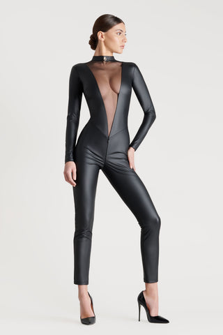 Maison Close Chambre Noire Long Sleeve Catsuit Black