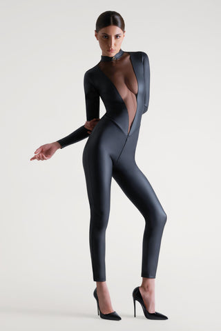 Maison Close Chambre Noire Long Sleeve Catsuit Black
