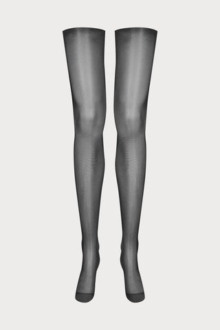 Maison Close Black Back Seam Cut & Curled Stockings