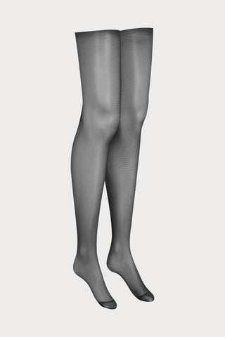 Maison Close Black Back Seam Cut & Curled Stockings