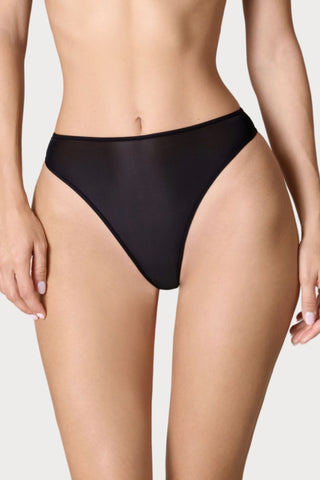 Maison Close Double Sens High Waist Thong Black