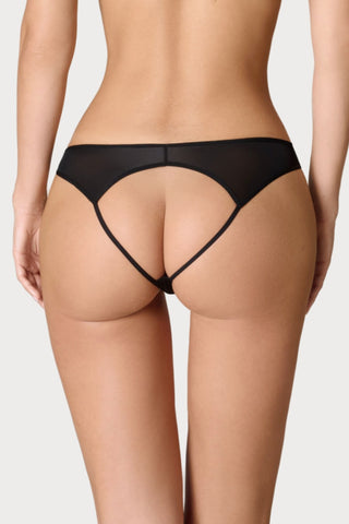 Maison Close Double Sens Open Brief Black