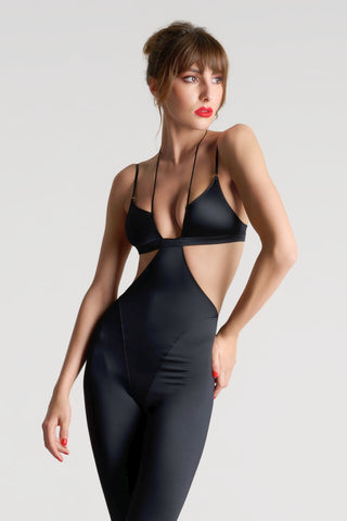 Maison Close French Kiss Strap Jumpsuit Black