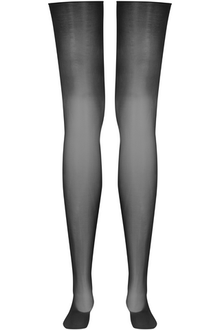 Maison Close Black Glossy Cut & Curled Stockings 20 Denier