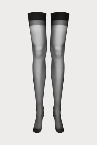 Maison Close Black Stockings with Red Back Seam 20 Denier