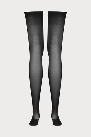 Maison Close Silky Black Cut & Curled Stockings 40 Denier