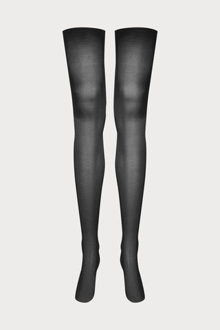 Maison Close Silky Black Cut & Curled Stockings 40 Denier