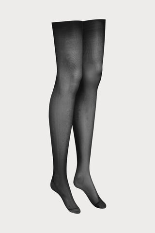 Maison Close Silky Black Cut & Curled Stockings 40 Denier