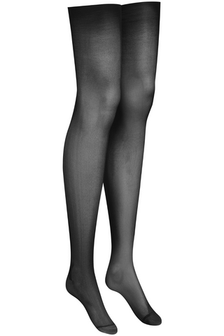 Maison Close Silky Black Cut & Curled Stockings 40 Denier
