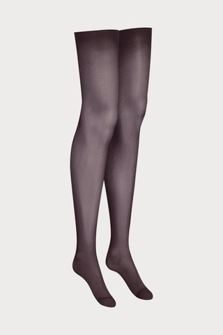 Maison Close Brown Purple Cut & Curled Stockings 40 Denier