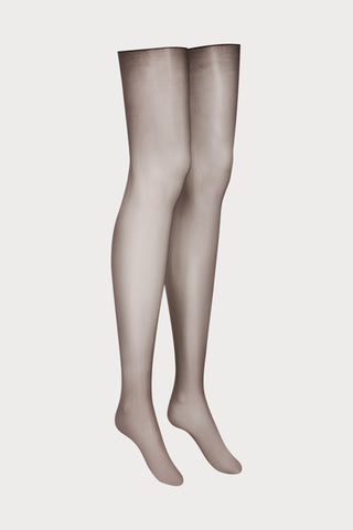 Maison Close Brown Glossy Cut & Curled Stockings 20 Denier