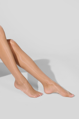 Maison Close Caramel Glossy Cut & Curled Stockings 20 Denier