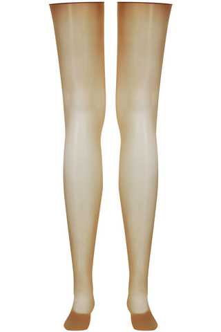 Maison Close Caramel Glossy Cut & Curled Stockings 20 Denier